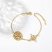 New Women's Bracelet With Double-layer Chain, Stacked Pentagram Bracelet, Vintage Mysterious Star Array Witch Knot_desvips.com