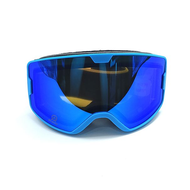 Electroplated Children's Ski Double Layer Anti-Fog Unisex Spherical Lens Prescription Windproof Cycling Goggles Wide_desvips.com
