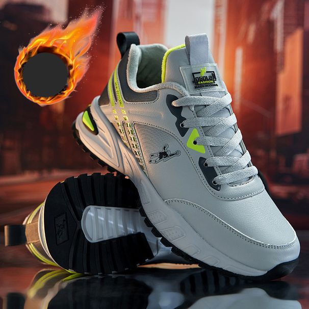 Men's Sports Waterproof Non-slip Running New Lightweight Walking Plus Warm Cotton Shoes_desvips.com