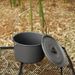 Large Camping Cookware Set - Outdoor Hanging Pot & Non-Stick Soup Pan (Portable & Multi-Functional) - BBQ Picnic & Backpacking Essentials_desvips.com