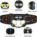 Headlight Sensing Usb Charging Warning Red Led Strong Light Cob Outdoor Night Fishing Waterproof Headlight_desvips.com