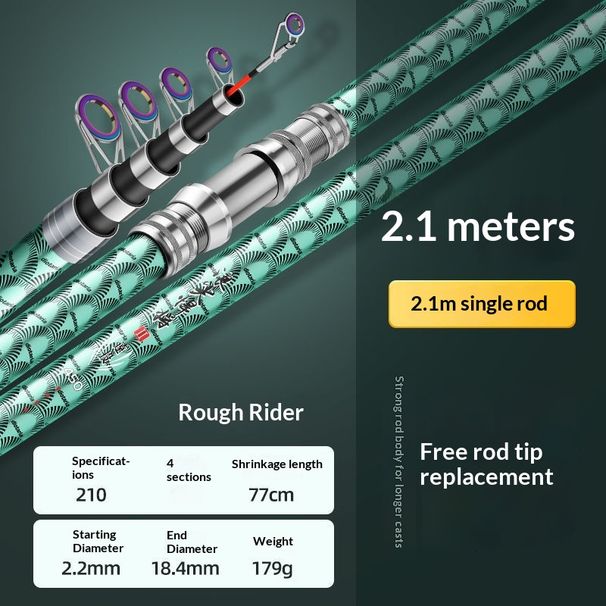 Sea Rod Set Combination, Sea Ultra-hard Long-distance Casting Rod, And Bighead Carp Set, Fishing Gear Manufacturer_desvips.com