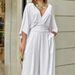 Women's 2023 temperament elegant v-neck bat sleeve wide-leg solid color simple fashion jumpsuit_desvips.com