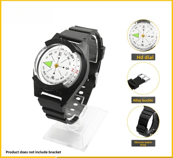 Wrist Watch Teaching Aids North Gift Compass Portable Waterproof High Precision In Stock_desvips.com