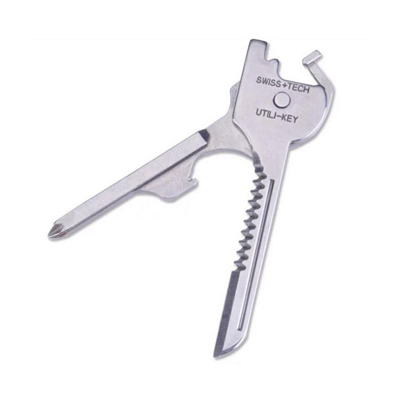 1Pc Outdoor Multi-function Key Chain 6 In 1 Folding Knife Bottle Opener Screwdriver Tool EDC Stainless Steel Pocket_desvips.com