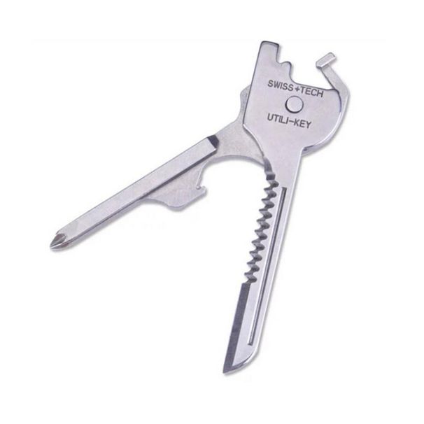 1Pc Outdoor Multi-function Key Chain 6 In 1 Folding Knife Bottle Opener Screwdriver Tool EDC Stainless Steel Pocket_desvips.com