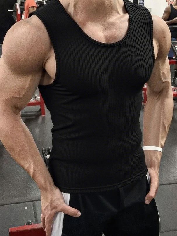Summer Men's Stripe Gym Tank Top Men Fitness Sleeveless Shirt Male Exercise Sports Vest Undershirt Bodybuilding Clothing_desvips.com