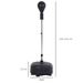 Punching Ball Da Terra, Sacco Da Boxe Da Terra Con Base Riempibile, Ventose E Guantoni, Altezza Regolabile 4 Livelli Da 136-154 Cm, Speed Bag Per Home Gym E Palestra, Nero_desvips.com
