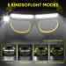 Outdoor Waterproof Night Fishing USB Rechargeable Silicone Glasses Light Multi Functional High Brightness Headlight_desvips.com