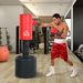 Sacco Da Boxe Da Terra Pesante Con Altezza Regolabile (145-172cm) , Sacco Da Boxe Pieno Base Da Riempire Con Acqua (100kg) Sabbia (120kg)_desvips.com