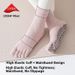 Women's Non-Slip Yoga Socks Professional Pilates Fitness Long Socks Five Finger Mid Calf Seamless Split Toe Indoor Fitness_desvips.com