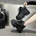 xd BLeather Men Stylish Fashion Formal Dress Business Rivet Versatile Round Toe Leather Chunky Vintage Rock Gothic Punk_desvips.com