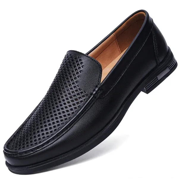 Usmarke Genuine Leather Slip On Slipper New Leisure For Men Designer Moccasins Hot Sale Drive Shoes_desvips.com