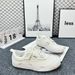 Women's 2025 Spring Summer New Letter Canvas Women Thick Sole Genuine Leather Versatile Casual Shoes Sneakers European_desvips.com