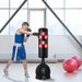 Sacco Da Boxe Da Terra, Sacco Da Pugile Per Adulti E Bambini, Fit Boxe Arti Marziali (50x50x165cm)_desvips.com