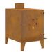 Camping Stove - Corten Steel - Rusty Color - Weatherproof And Durable - With Flue For Gentle Venting - Perfect For Outdoor Cooking_desvips.com