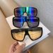 Outdoor Cycling Windproof Slimming Sunglasses Ski Goggles Protective Black Large Frame Hiking Glasses_desvips.com