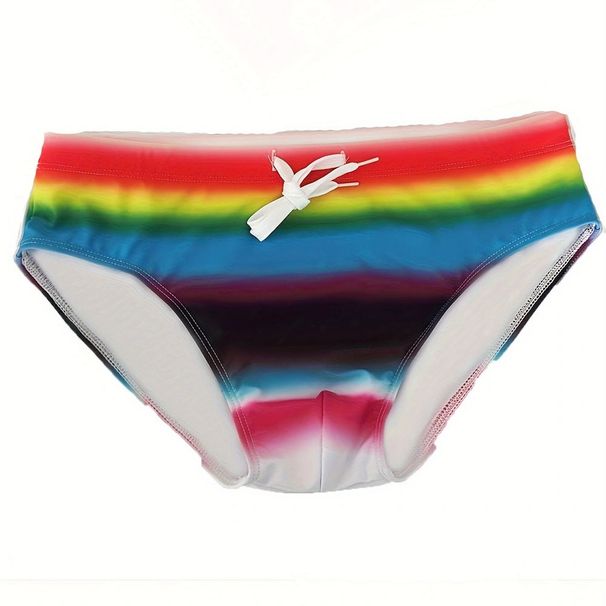 Thong Underwear - Rainbow Tie-Side Low-Rise Design For Swimming & Sports (Seamless & No Show Under Clothes)_desvips.com