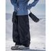Simple, Large-size Snowboarding Pants For Men And Women, Couple Style, Loose Fit, Fleece-lined, Warm, Waterproof,_desvips.com