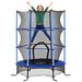 Trampolín Para Niños De +3 Años Ø163 Cm Con Red De Seguridad Y Marco De Acero Carga 50 Kg Para Interior Y Exterior Azul_desvips.com