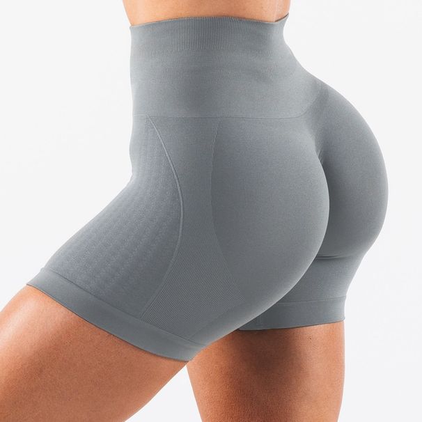 Seamless Jacquard Yoga Ultra Soft Feel Tight Body Shaping Hip Lift Cationic Three-Quarter Pants Fitness Shorts For Women_desvips.com