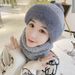 LazyZoom Winter Windproof Women, Scarf Mask Integrated Ear Protection, Head Wrap Hat, Thickened Warm Pom-Pom Hat For Cycling_desvips.com
