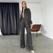 Women's Clothing suits for women long-sleeved lapel shirts leopard print trousers women's fashion casual two-piece suits_desvips.com