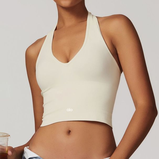 Cross-Border Vest Breathable Yoga European And American Seamless Halter Sports Bra Women Shockproof Fitness Top_desvips.com