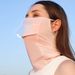 UV Protection Summer Face Scarves Solid Color For Women Golf Ice Silk Mask Face Cover Neck Wrap Cover Sunscreen Face Scarf_desvips.com