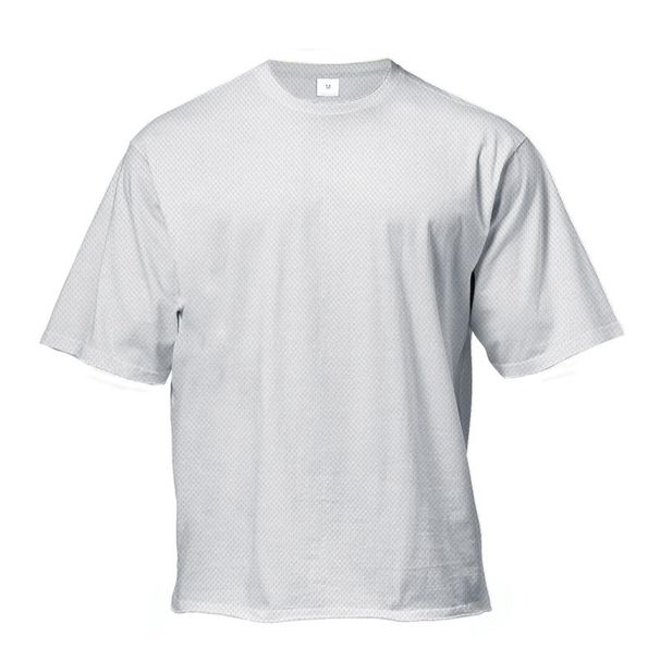 Orsized Solid Color Drop-shoulder Loose Fit Gym Fitness Sports Short-slee T-shirt For Men, Mesh Breathable_desvips.com