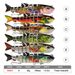 New Lure Fish 13cm 22g Plastic 8-Section Multi-Section Hard Sea Bait Fishing Gear_desvips.com