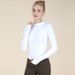 Women's Sports Stand Collar Zipper Fleece Slim Fit Training Wear Slimming De Rong Yoga Long Sleeve Jacket Running_desvips.com