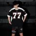 No. 77 Ice Hockey American Short Sleeve Retro Sports High Street Casual Football Basketball Hip Hop Jersey T-Shirt_desvips.com
