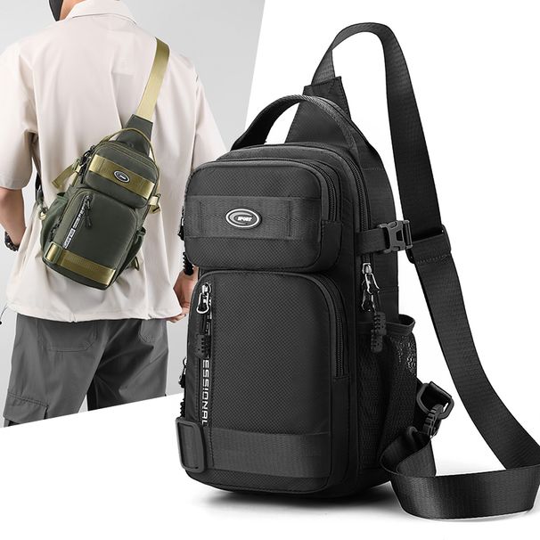 2023 New Arrival Multi-Functional Large Capacity K-style Men Chest Waterproof Nylon Cloth Outdoor Sports And Casual_desvips.com