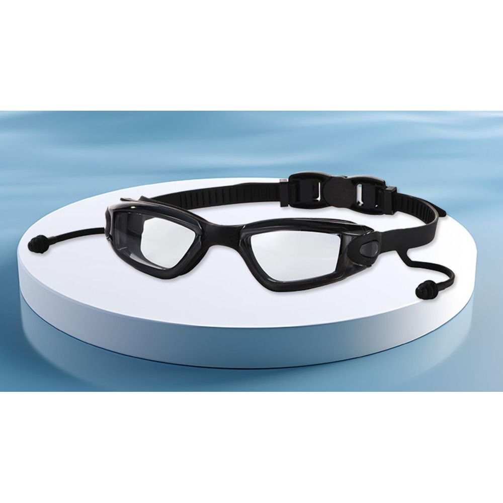 Swimming For Men Women, Waterproof And Anti-Fog, New Large Frame Transparent With Earplugs, Professional_desvips.com