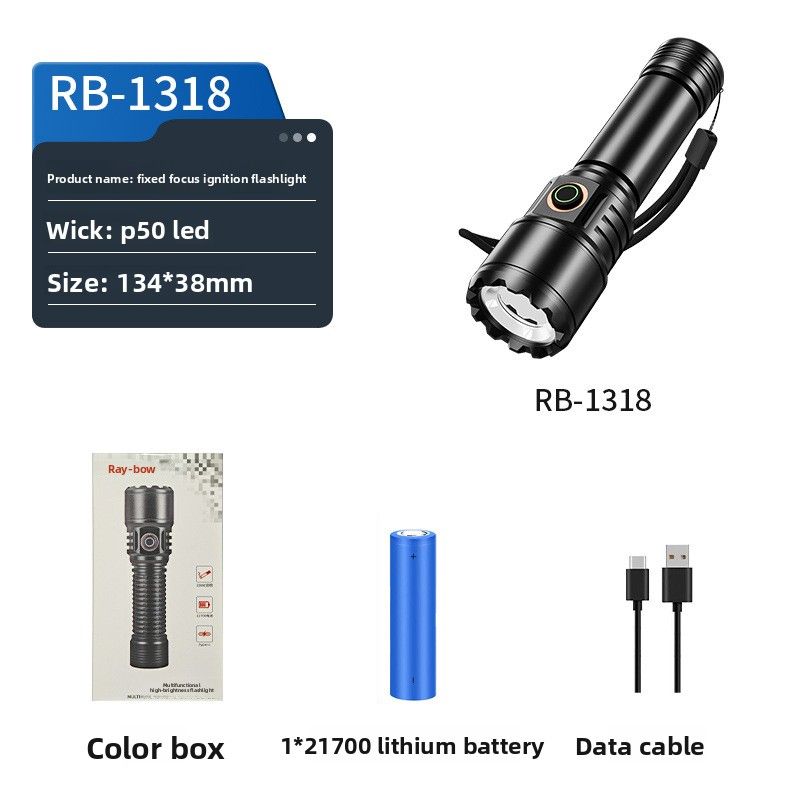 Super Bright High-Intensity Rechargeable Home Outdoor Long-Range Portable Multi-Function Long Battery Life Ignition_desvips.com