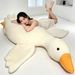 White Pillow Plush Toy Big Goose Stuffed Animal Bed Leg Hugging Sleeping Doll Birthday Gift For Girls_desvips.com