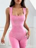 Cross-Border European And American New Sand Washed Pattern Yoga Suit Seamless Bodysuit Sports Fitness Vest Long Pants_desvips.com
