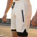 2022 Spors Shors Spring/summer New Syle Wih Zipper Pockes, Srechy Baskeball Shors, Wo-in-one Faux Wo-piece_desvips.com
