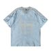 Jersey Loose Short T-shirt For Men And Women 2024 Summer New High Street American Style Off Shoulder Half Sleeved Top_desvips.com