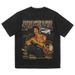 Pure Cotton Summer American Hip Hop Bruce Lee Print Short Sleeve T Shirt Men Street Style Loose Round Neck Top For_desvips.com