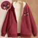 Hooded Zipper 2024 Winter New Lamb Wool Fleece Thickened Plus Size Loose Slimming Cardigan Jacket 12_desvips.com