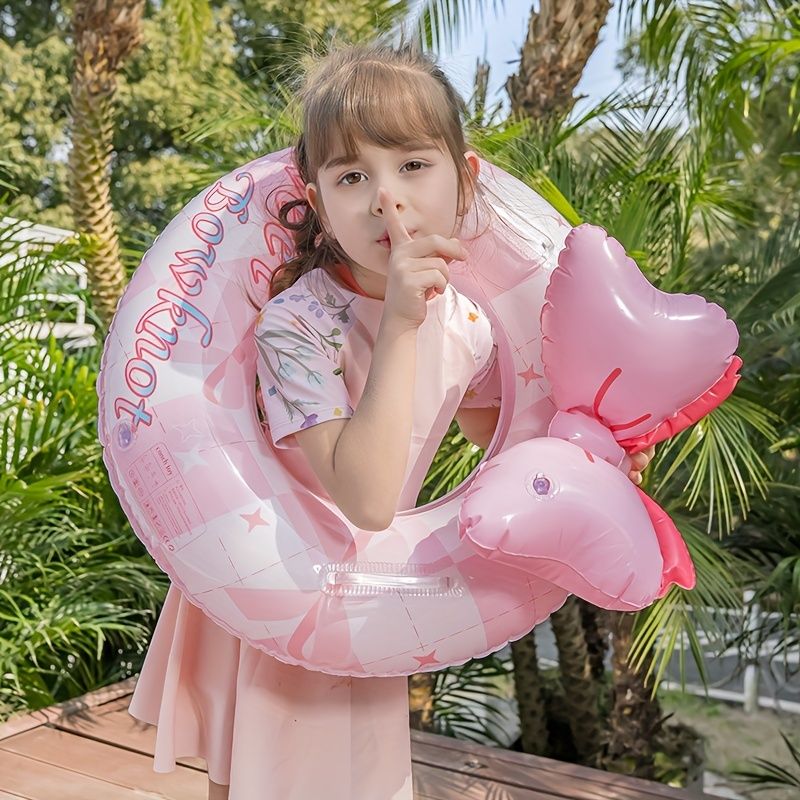 1pc Inflatable Swimming Ring, Thicken PVC Material Water Floating Ring, For Water Fun, Pool Party_desvips.com