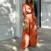 2023 Women's INS Solid Color Temperament Commuter Loose Pocket Fashion Casual Set_desvips.com