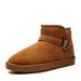 Men's Buckle Strap Genuine Leather Snow Boots - Winter Slip-Resistant Slip-On Shoes With Plush Lining For Ultimate Warmth_desvips.com
