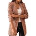 Women's Clothing 2024 autumn and winter women's new long sleeved black lapel printed short small suit jacket_desvips.com