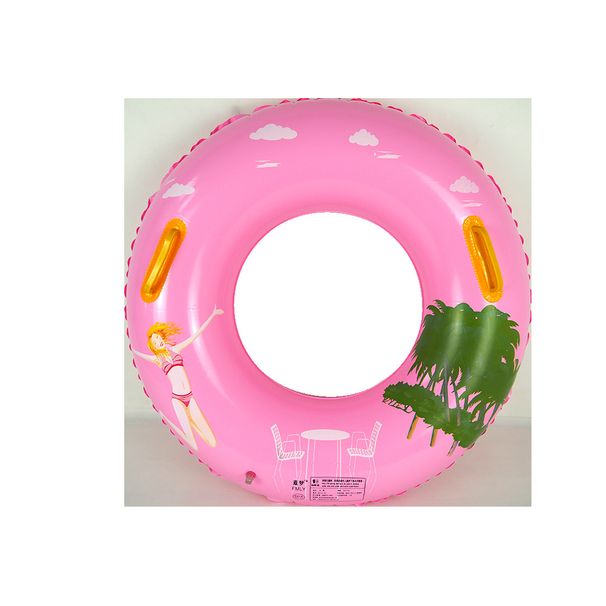 Baby PVC Inflatable Swim Ring With Handles - Colorful Arm Float For Infants & Toddlers (Safe Double Air Chambers Non-Slip Grip 100% Phthalate-Free)_desvips.com