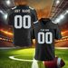 Cusom American Fooball Jersey Black Gray Personalized Prined Team Name Number Adul Kids Breahable Ahleic Fans_desvips.com
