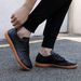 Oiaano Wide Toe Barefoot Woman Black Sneaker Man Leather Shoes Unisex Minimalist Breathable Comfort Outdoor Runn_desvips.com
