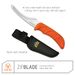 OUTDOOR EDGE Zip Blade 4.0 Inch Fixed Blade Hunting Knife For Skinning And Gutting Big Game With Black Nylon Belt Sheath_desvips.com